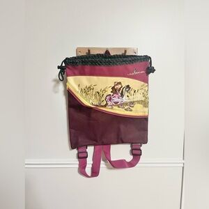 Louis Garneau burgundy nylon kids back pack